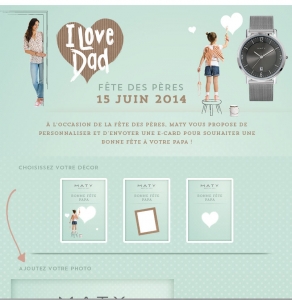 Application Facebook pour la fete des peres