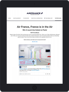 Application twitter pour Air France