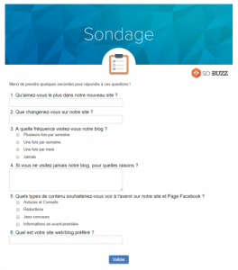 Application Sondage So-Buzz