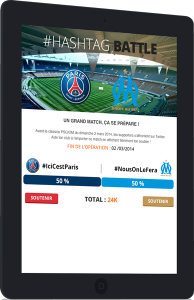 Application de hashtag battle sur Twitter