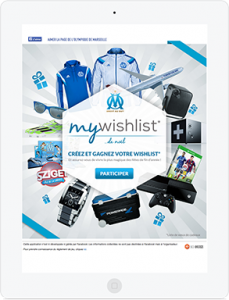 Application Facebook de Whishlist pour l'OM