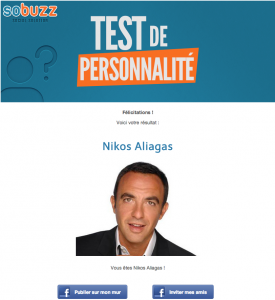 Test de personnalité et application Facebook