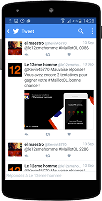 Application Twitter pour Orange