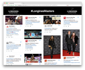Social Wall Instagram pour Longines