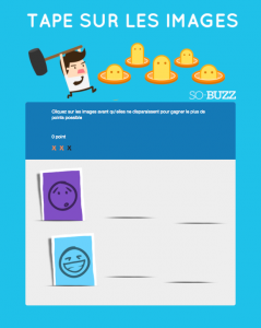 Jeu Facebook Tape sur les images